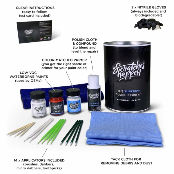 ScratchesHappen® Touch Up Paint Kit (Complete) - Details