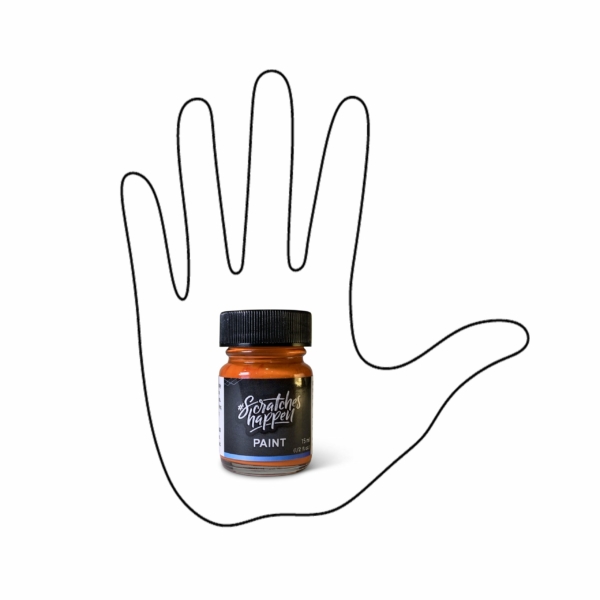 ScratchesHappen® Touch Up Paint Bottle w/ Hand